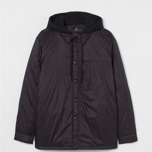 H&M Men's Black Hooded Jacket